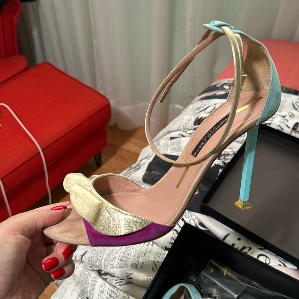 Roberto Festa purple and blue heels
